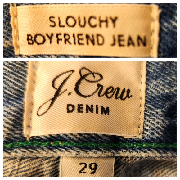 J.Crew Slouchy Boyfriend Jeans 100% Cotton Simsberry Wash Mid-Rise Sz 29 - Picture 14 of 16